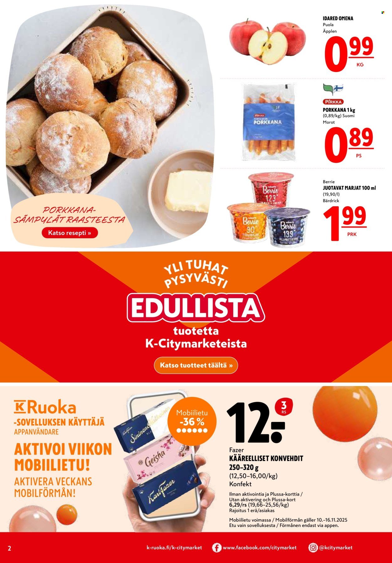 K-CITYMARKET tarjoukset - Alkaen MA 10.11.2025 (2025-11-10 - 2025-11-12)