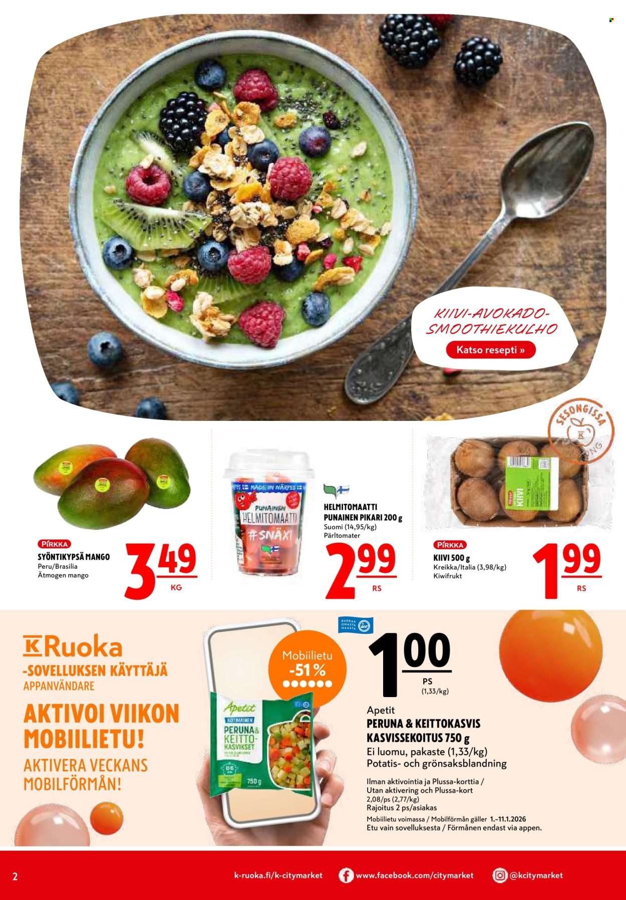 K-CITYMARKET tarjoukset - Alkaen TO 8.1.2026