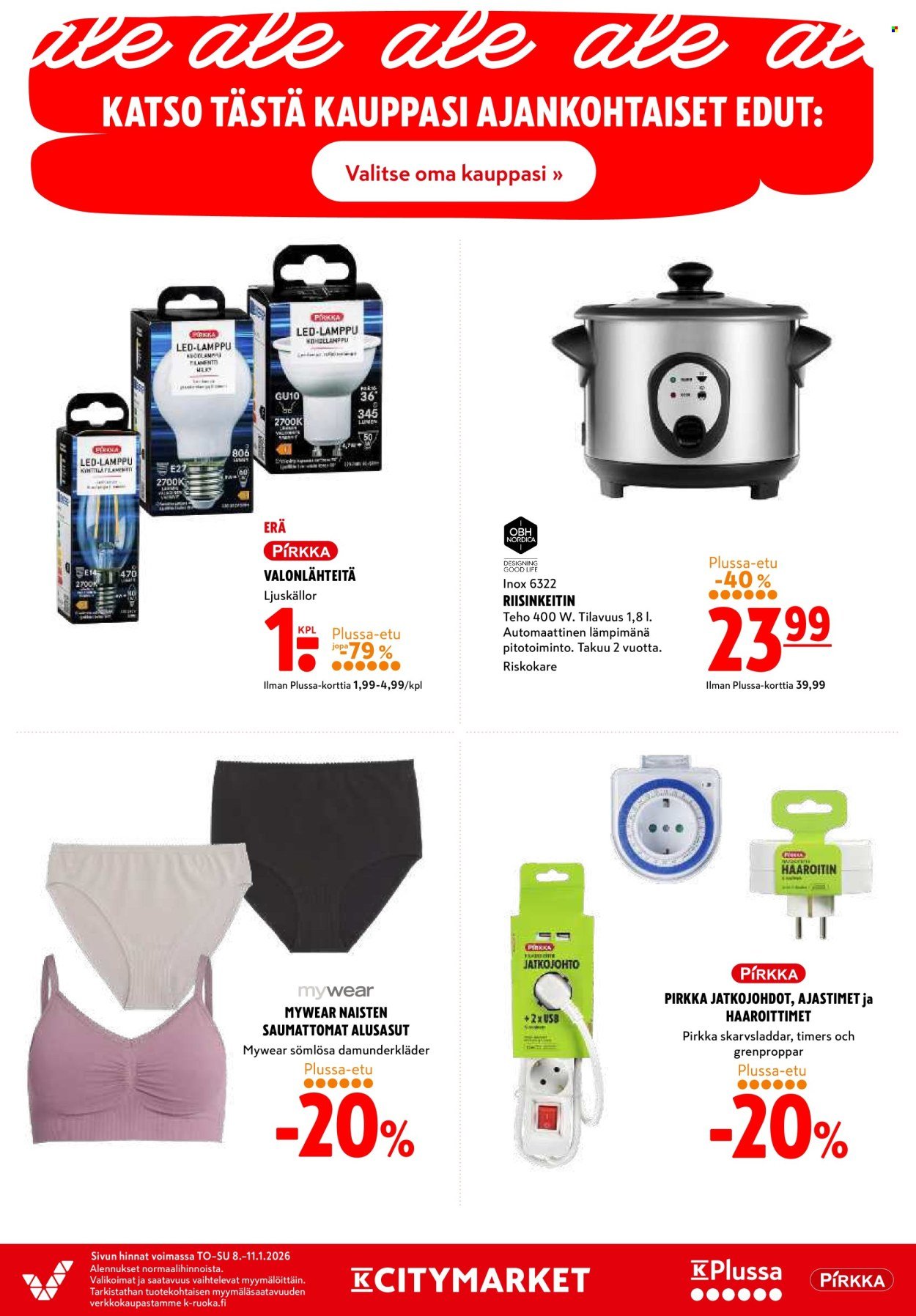 K-CITYMARKET tarjoukset - Alkaen TO 8.1.2026
