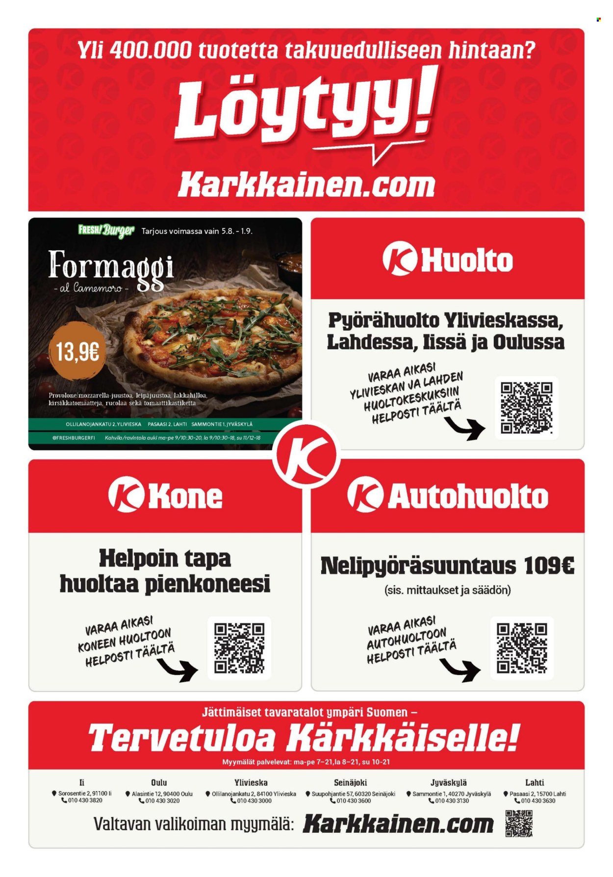 KÄRKKÄINEN tarjoukset - Viikko # 32 Elokuu 2026