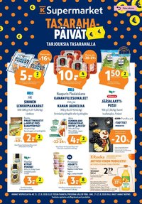 K-SUPERMARKET tarjoukset - Tasaraha-päivät