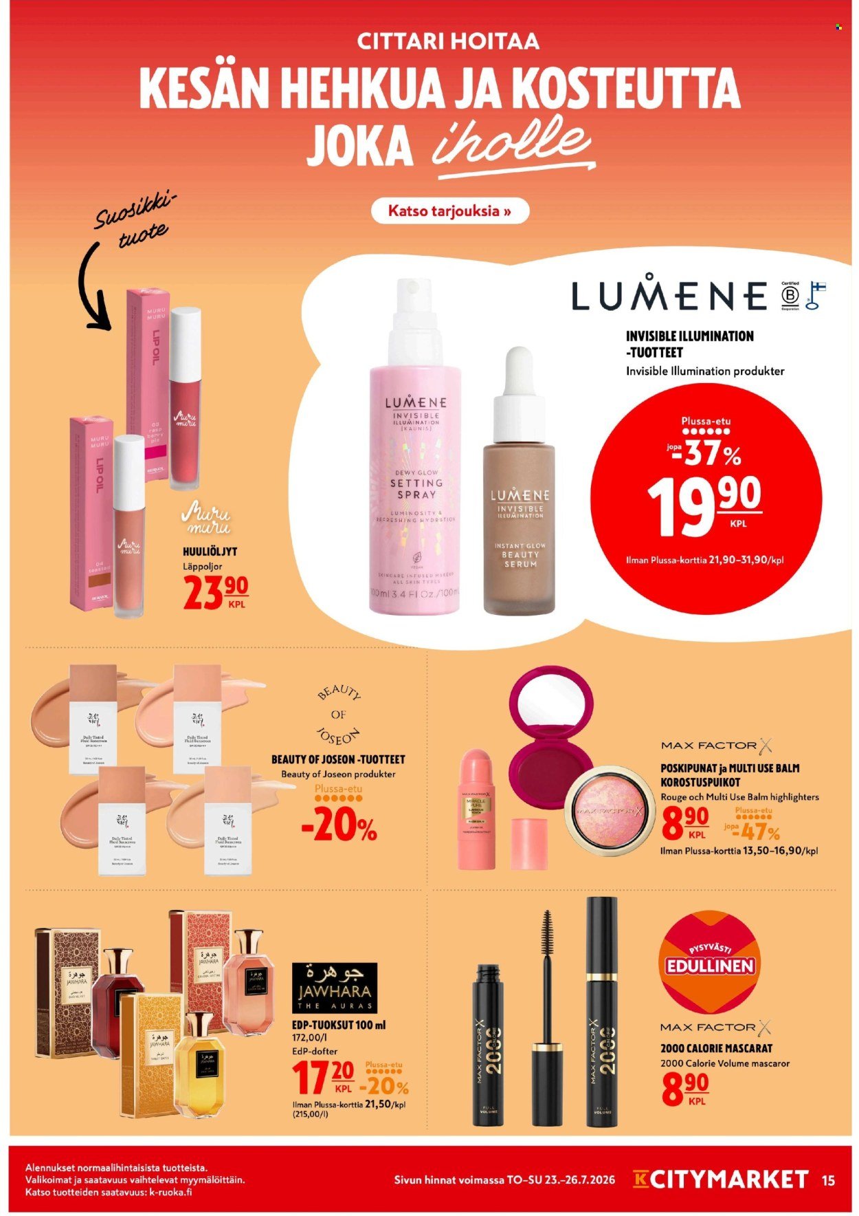 K-CITYMARKET tarjoukset - Alkaen TO 23.7.2026