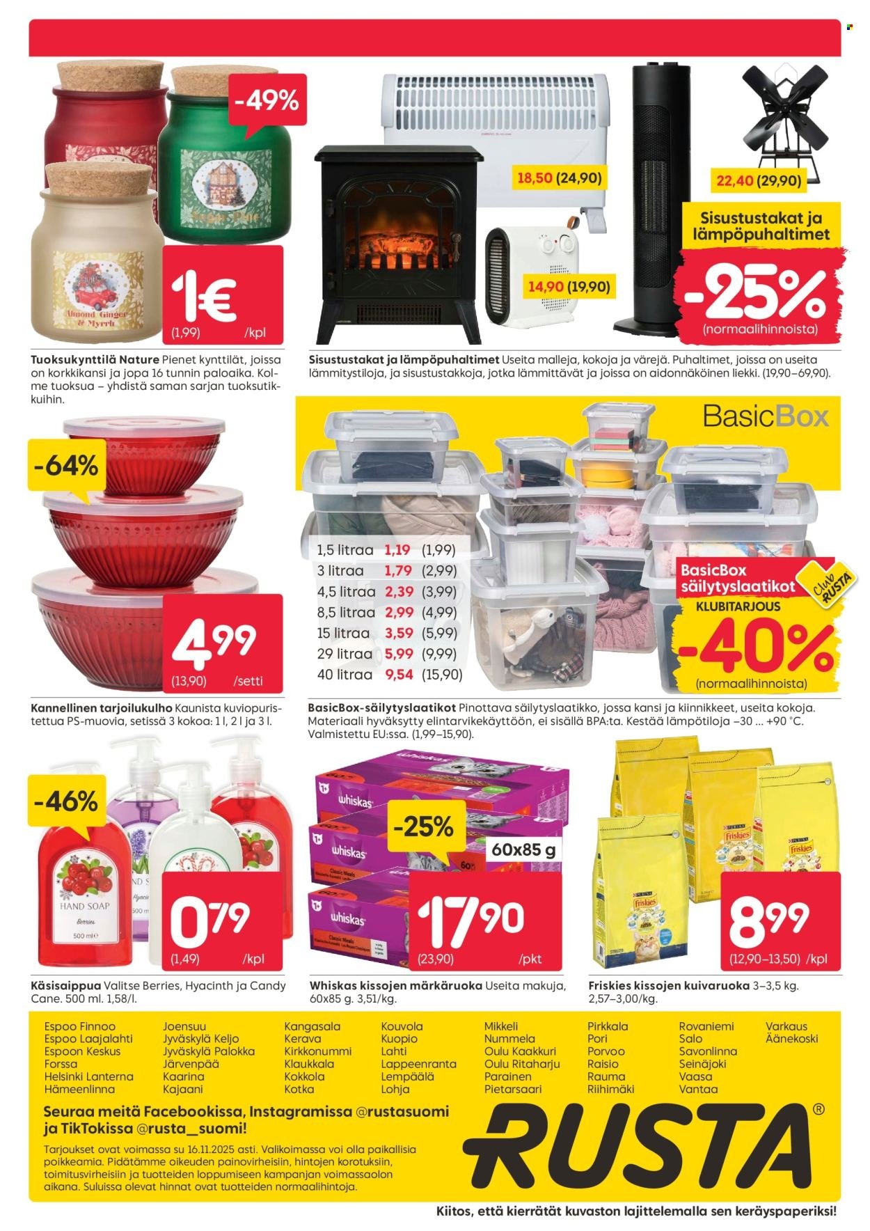 RUSTA tarjoukset - Alkaen MA 10.11.2025 (2025-11-10 - 2025-11-16)
