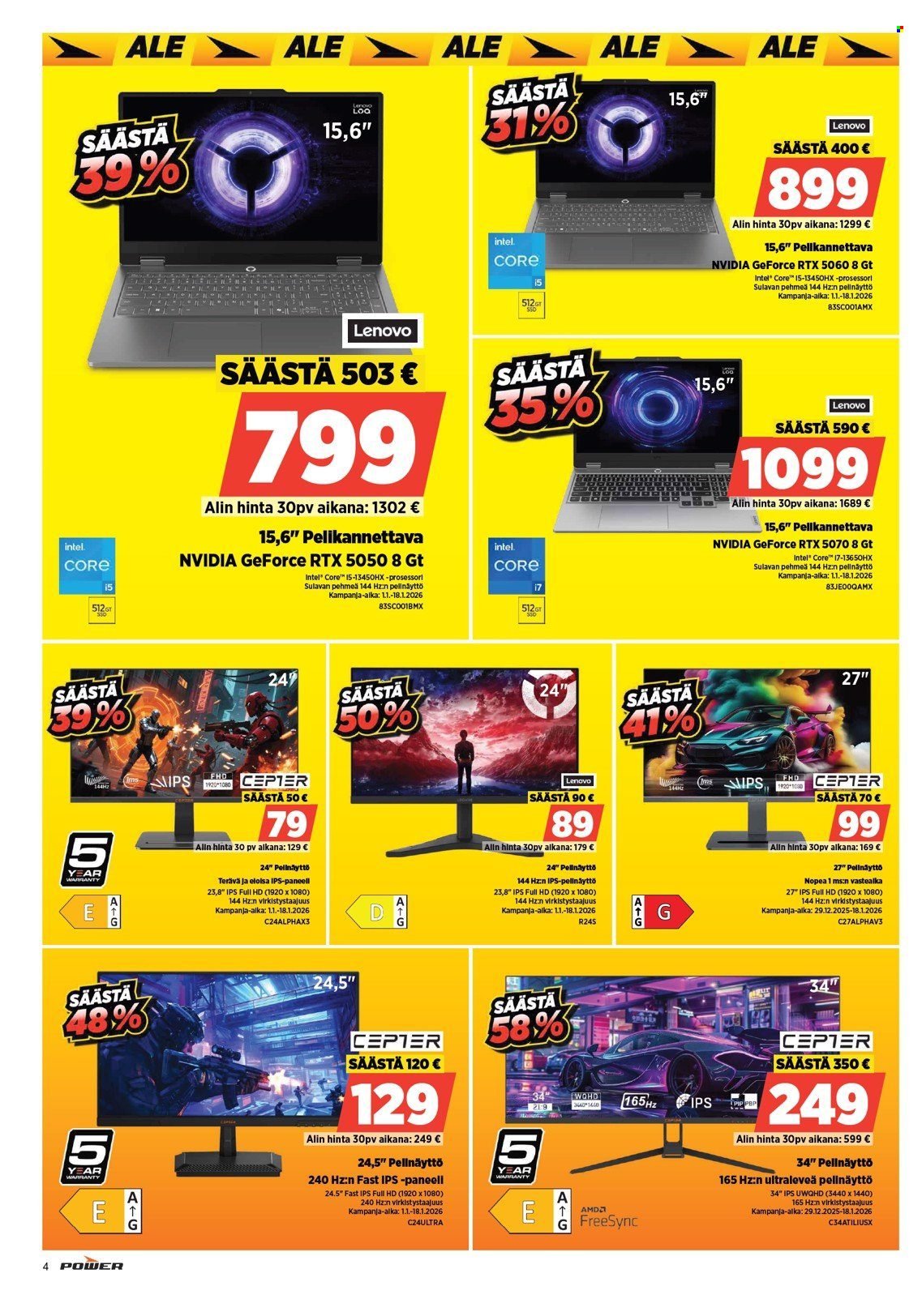POWER tarjoukset - Tammikuu 2026