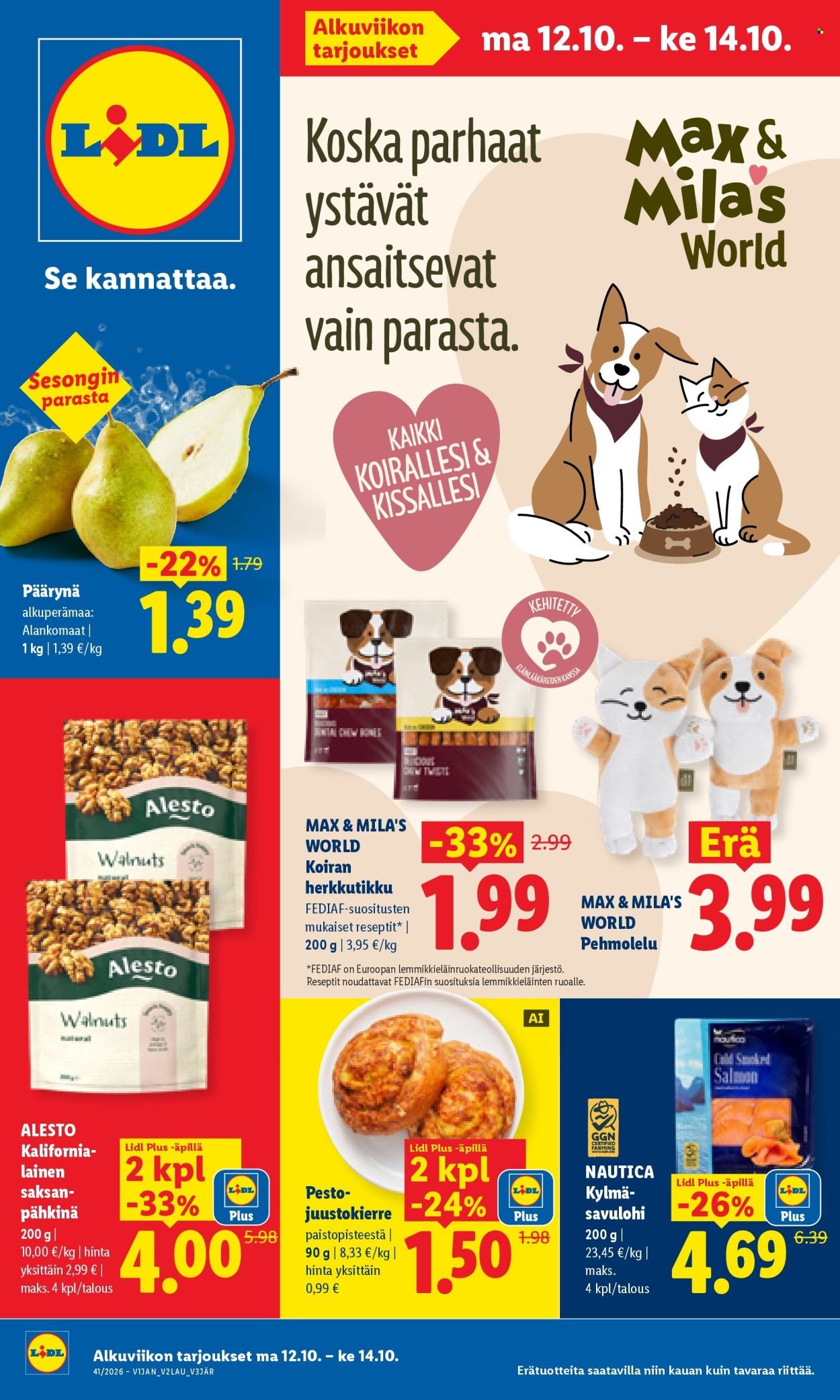 LIDL tarjoukset - Alkaen MA 12.10.2026