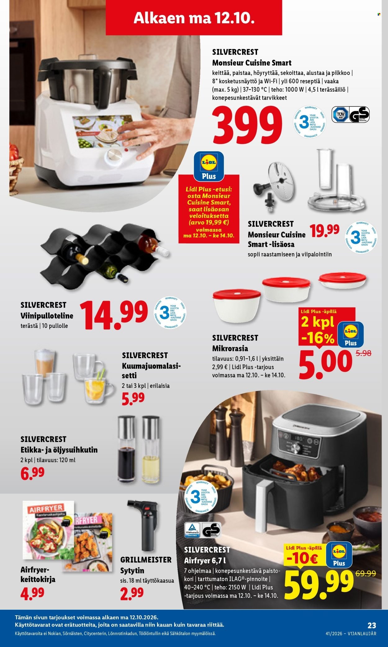 LIDL tarjoukset - Alkaen MA 12.10.2026