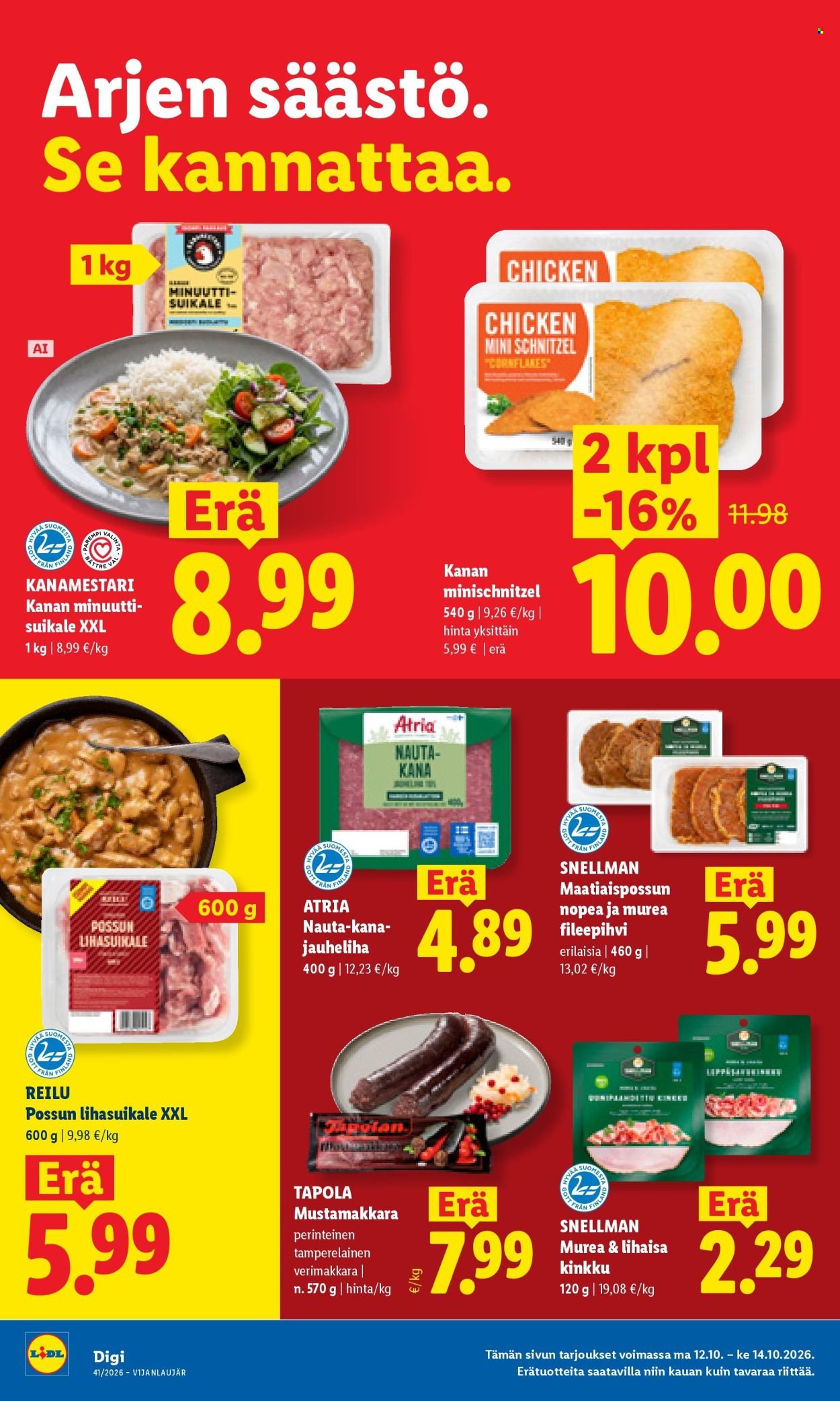 LIDL tarjoukset - Alkaen MA 12.10.2026