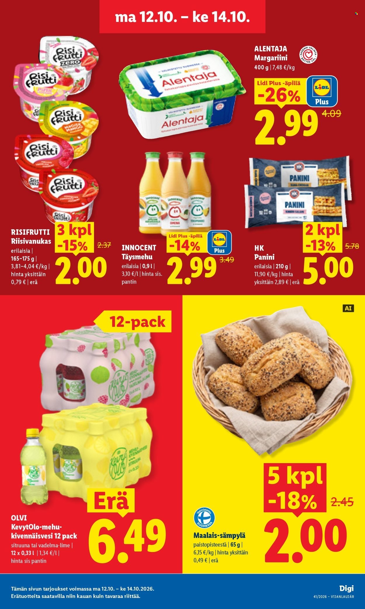 LIDL tarjoukset - Alkaen MA 12.10.2026