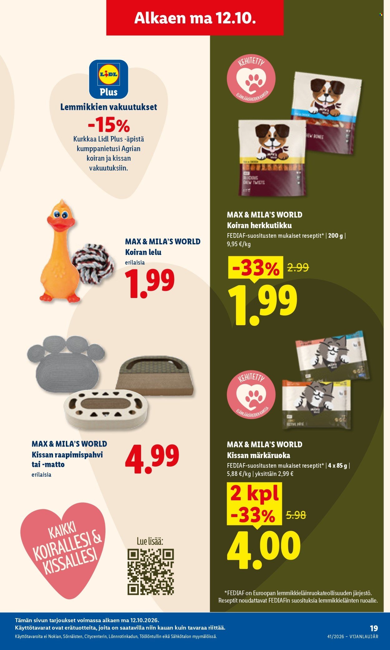 LIDL tarjoukset - Alkaen MA 12.10.2026