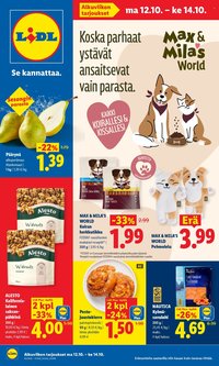 LIDL tarjoukset - Alkaen MA 12.10.2026