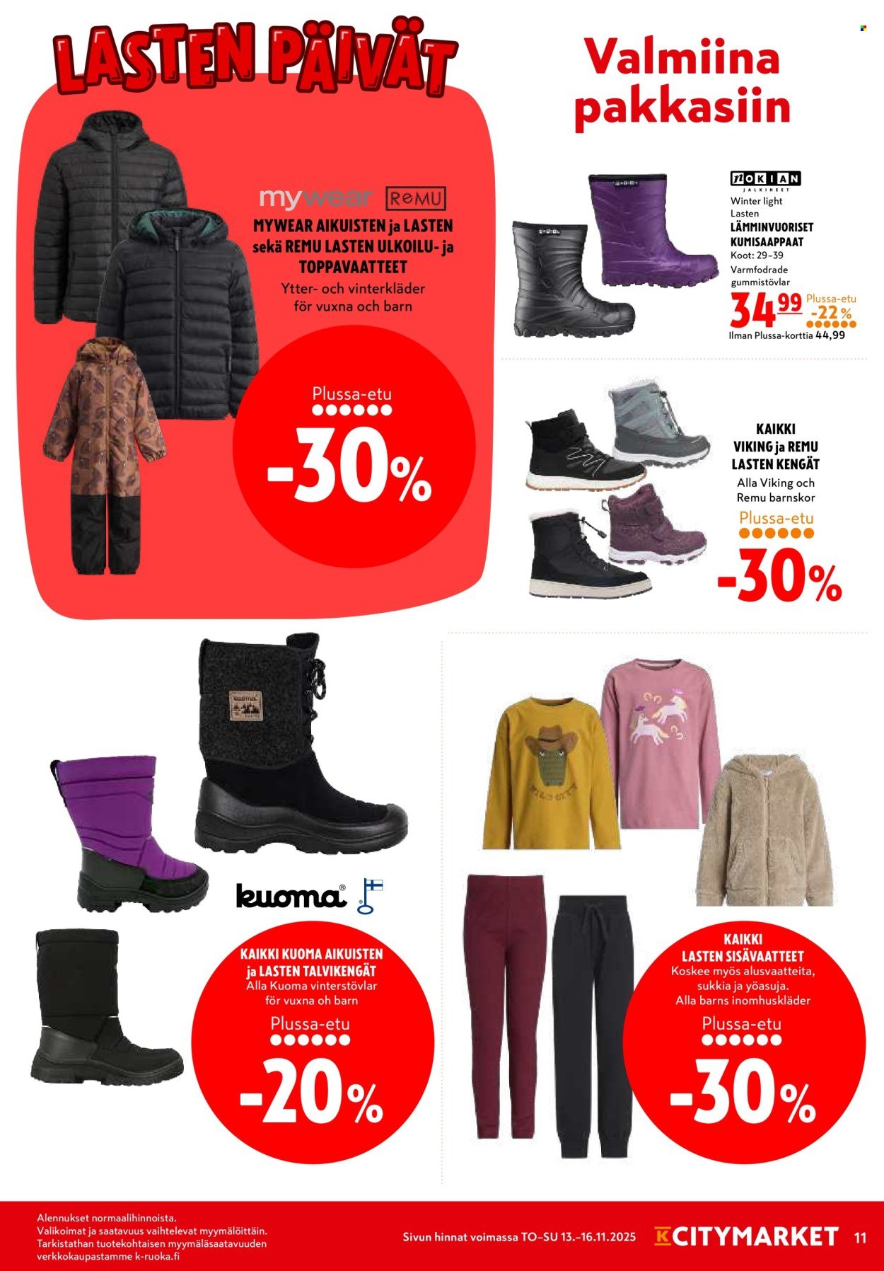 K-CITYMARKET tarjoukset - Alkaen TO 13.11.2025 (2025-11-13 - 2025-11-16)