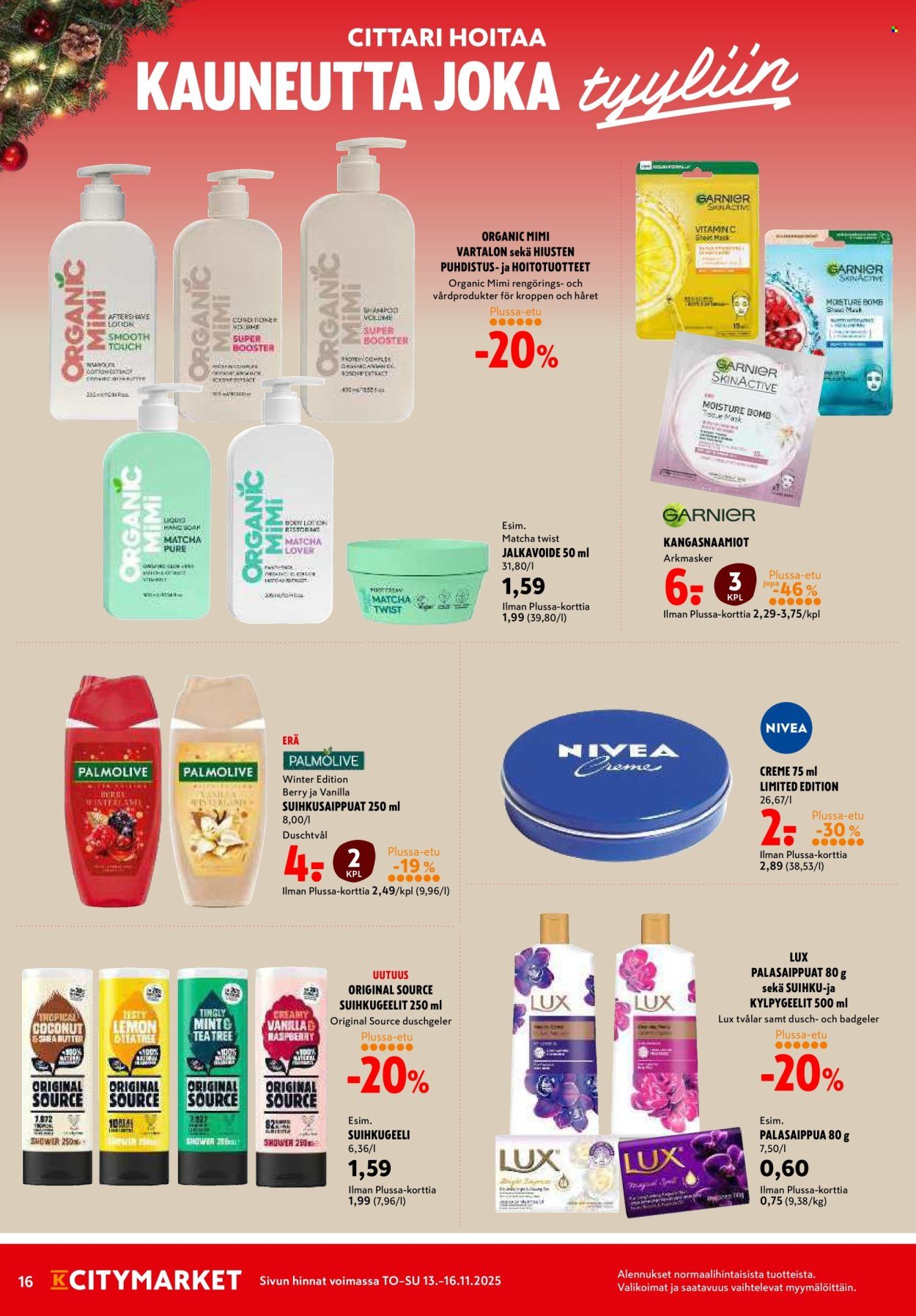K-CITYMARKET tarjoukset - Alkaen TO 13.11.2025 (2025-11-13 - 2025-11-16)