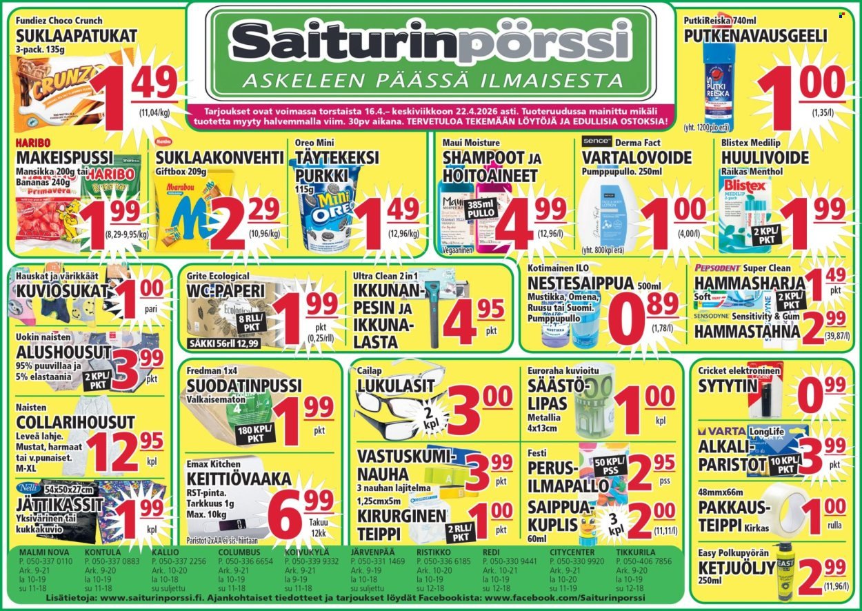 SAITURINPÖRSSI tarjoukset - Alkaen TO 16.4.2026