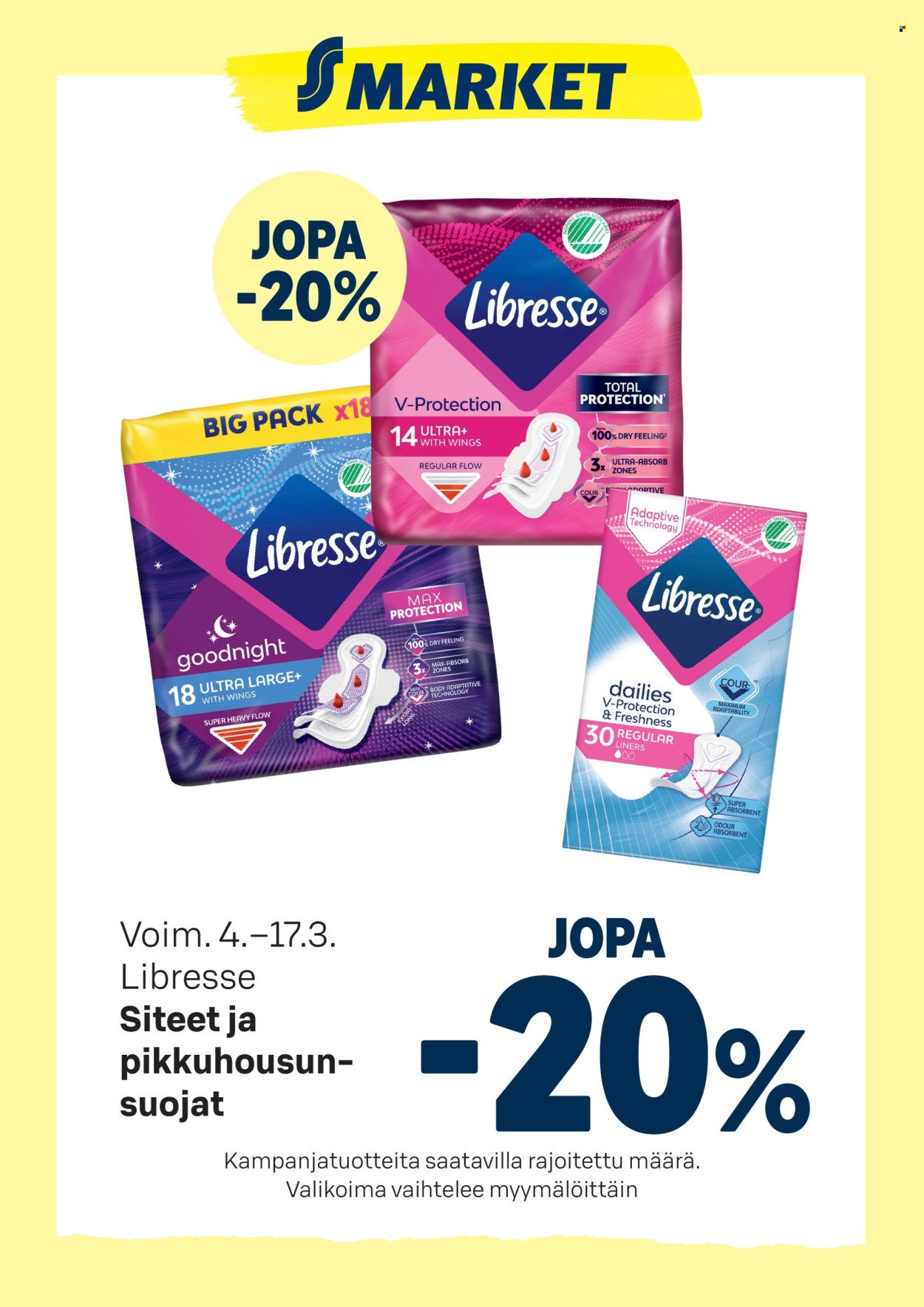 S-MARKET tarjoukset - Libresse