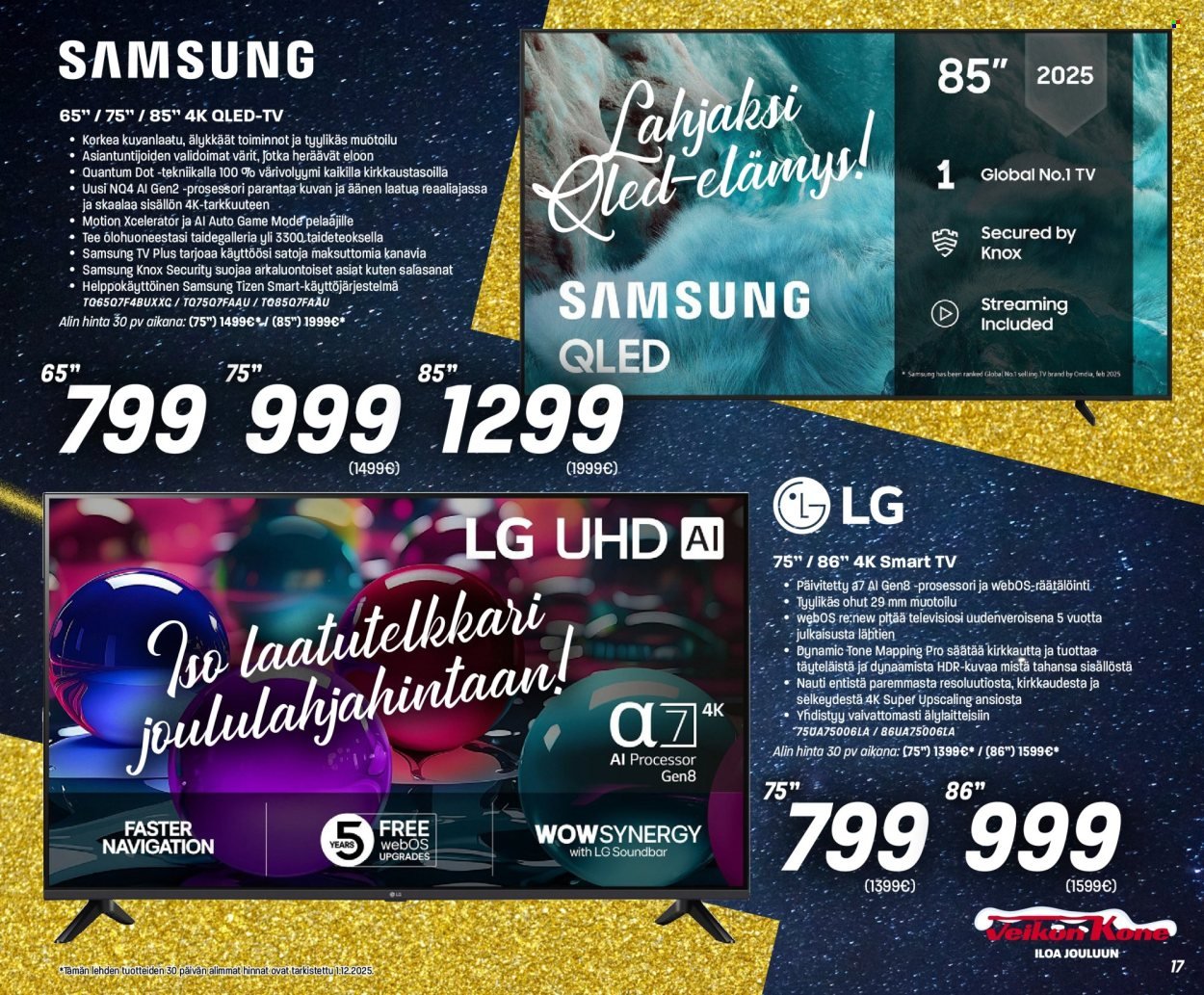 VEIKON KONE tarjoukset - Alkaen TI 9.12.2025