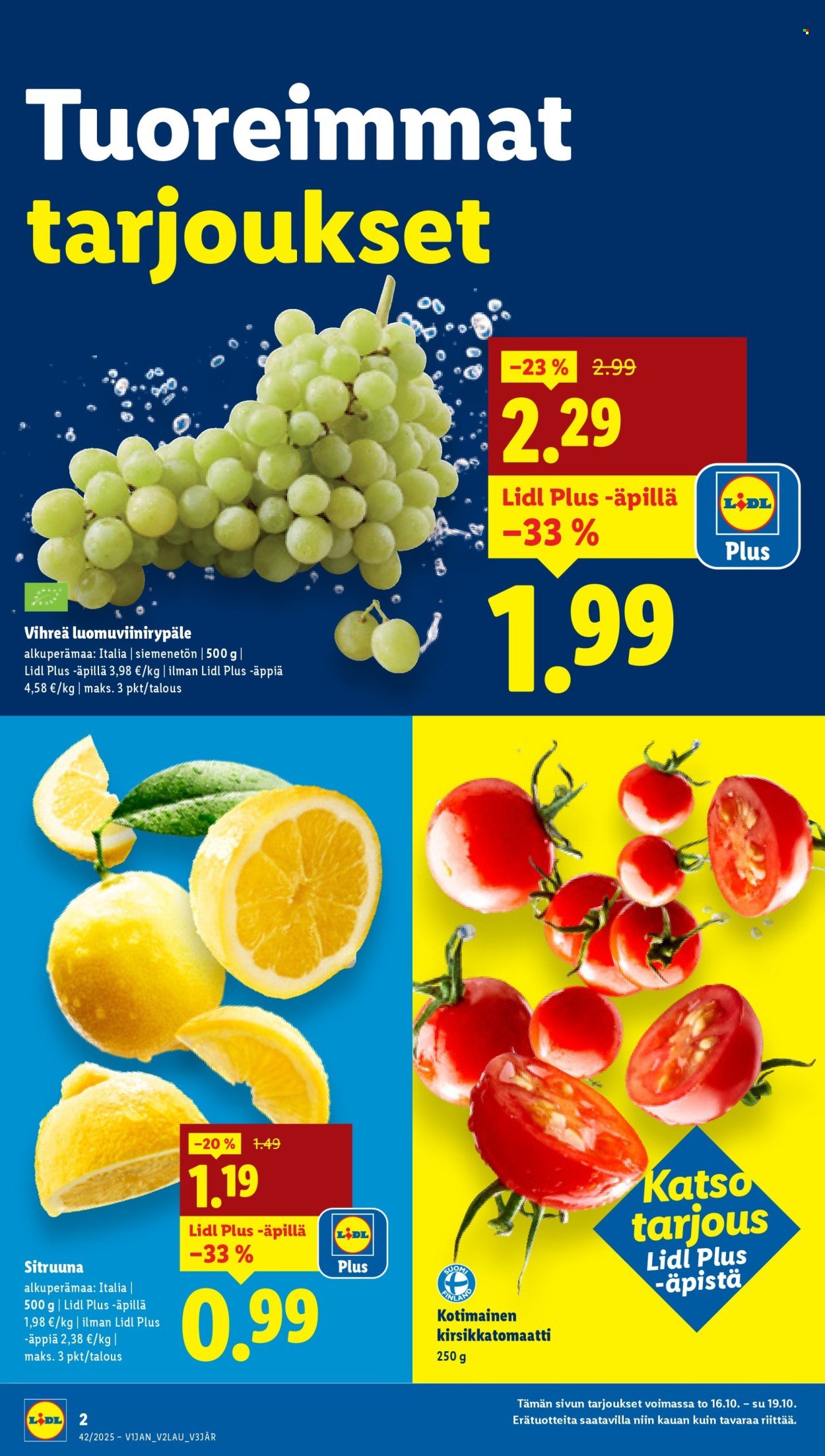 LIDL tarjoukset - Alkaen TO 16.10.2025 (2025-10-16 - 2025-10-22)