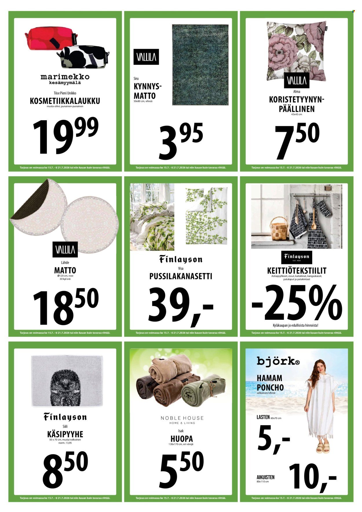 TUURI tarjoukset - Alkaen KE 15.7.2026