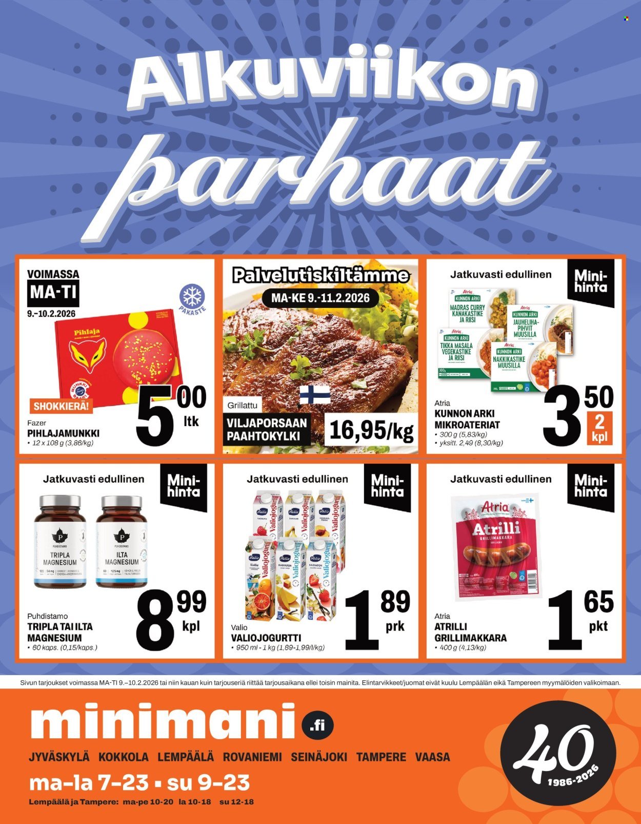 MINIMANI tarjoukset - Alkaen MA 9.2.2026
