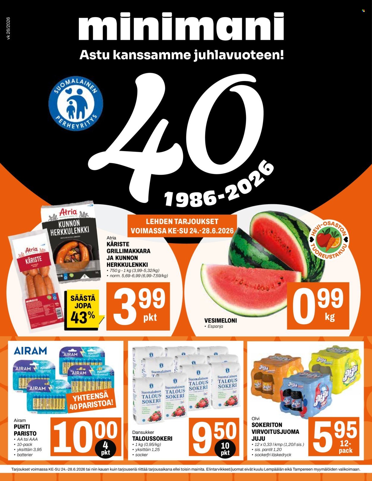 MINIMANI tarjoukset - Alkaen KE 24.6.2026
