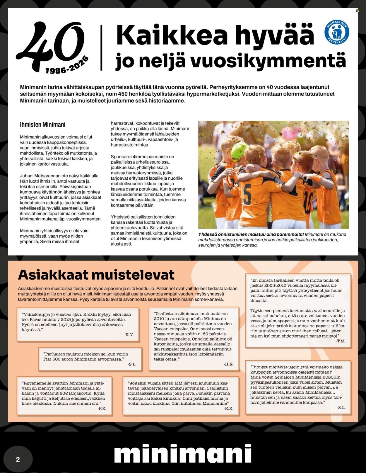 MINIMANI tarjoukset - Alkaen KE 24.6.2026