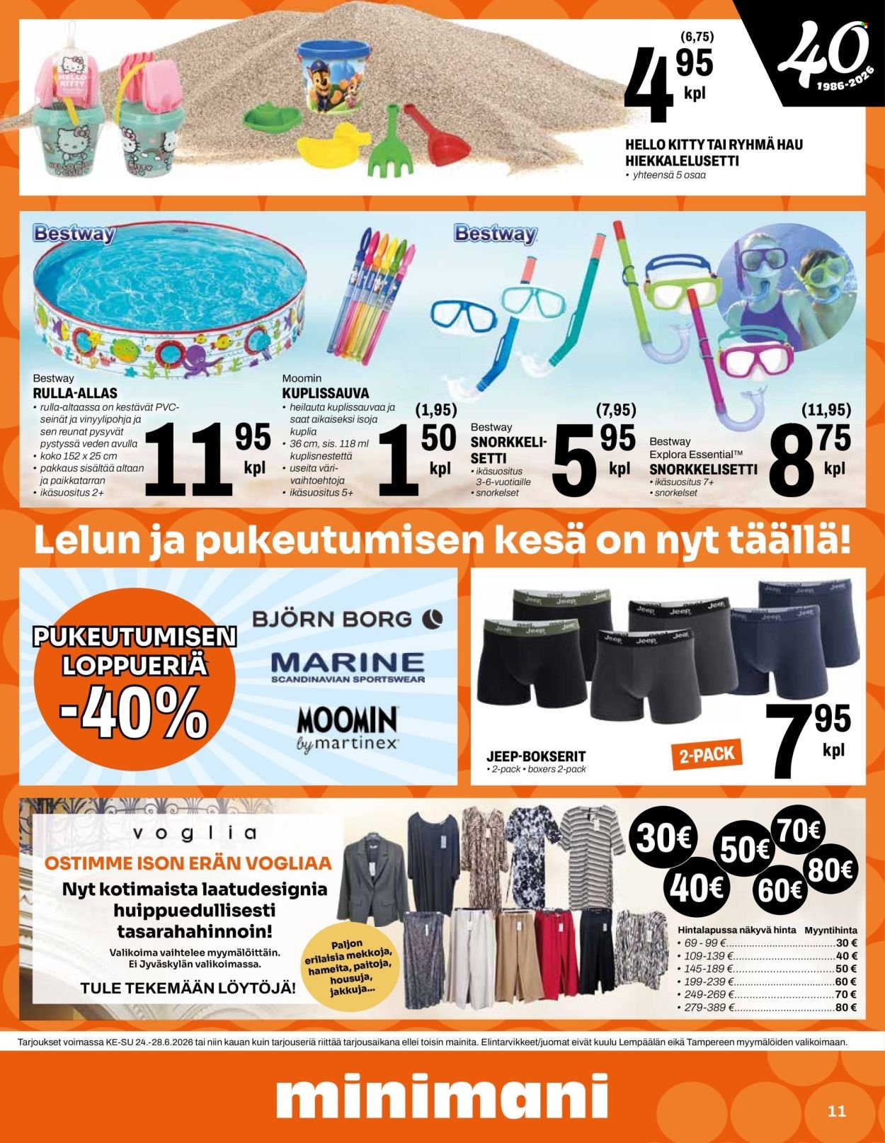 MINIMANI tarjoukset - Alkaen KE 24.6.2026
