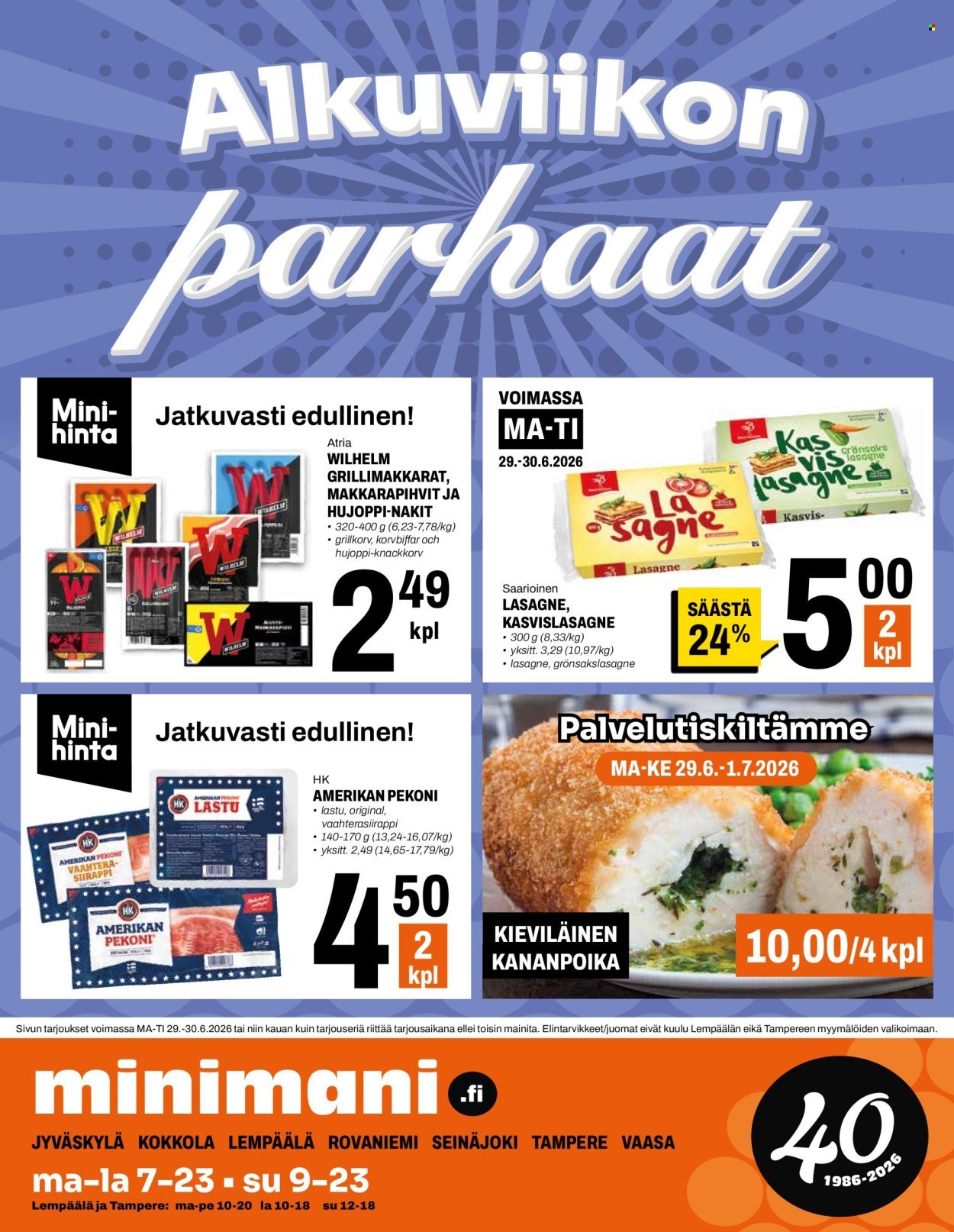 MINIMANI tarjoukset - Alkaen KE 24.6.2026