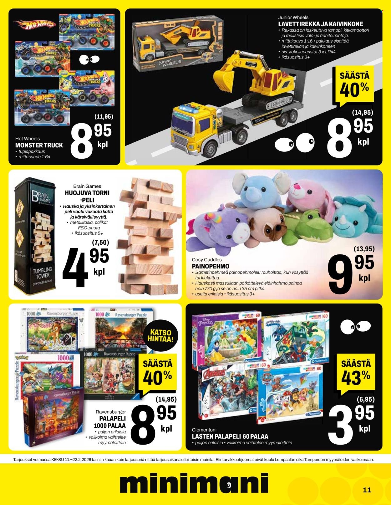 MINIMANI tarjoukset - Alkaen KE 11.2.2026