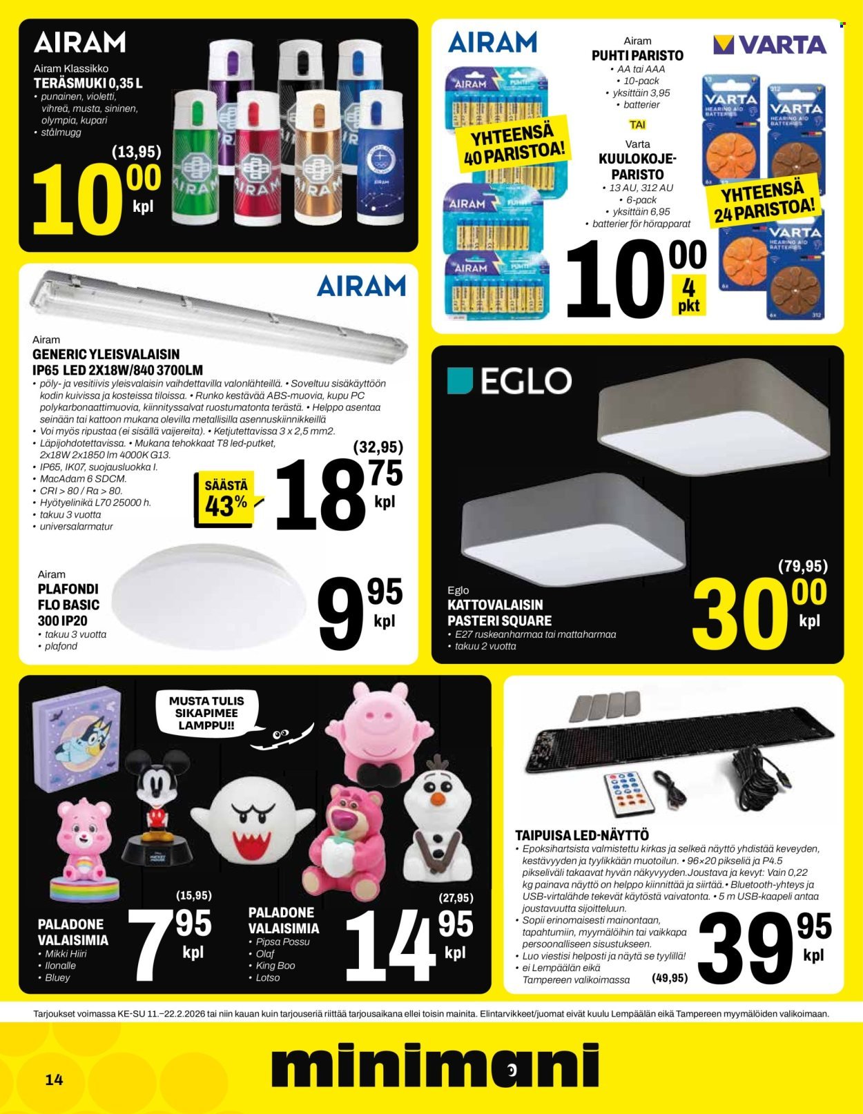 MINIMANI tarjoukset - Alkaen KE 11.2.2026