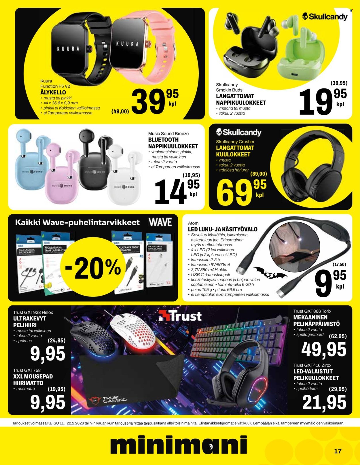 MINIMANI tarjoukset - Alkaen KE 11.2.2026
