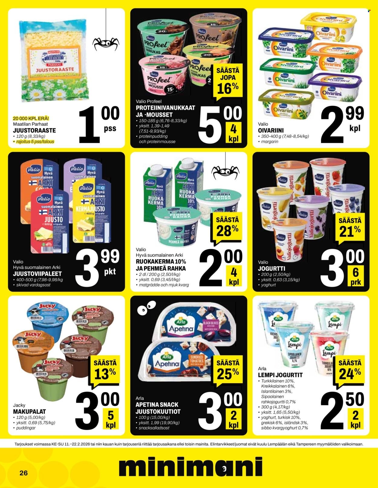 MINIMANI tarjoukset - Alkaen KE 11.2.2026