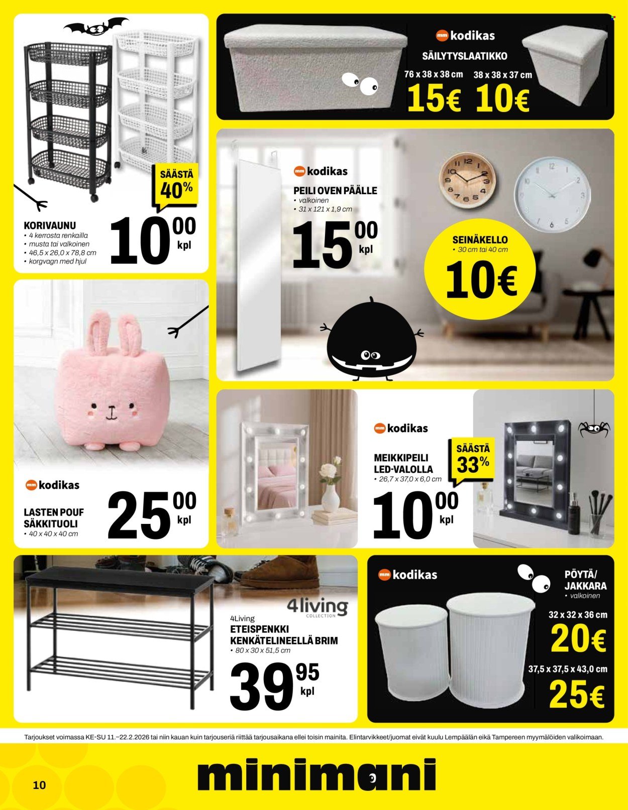 MINIMANI tarjoukset - Alkaen KE 11.2.2026