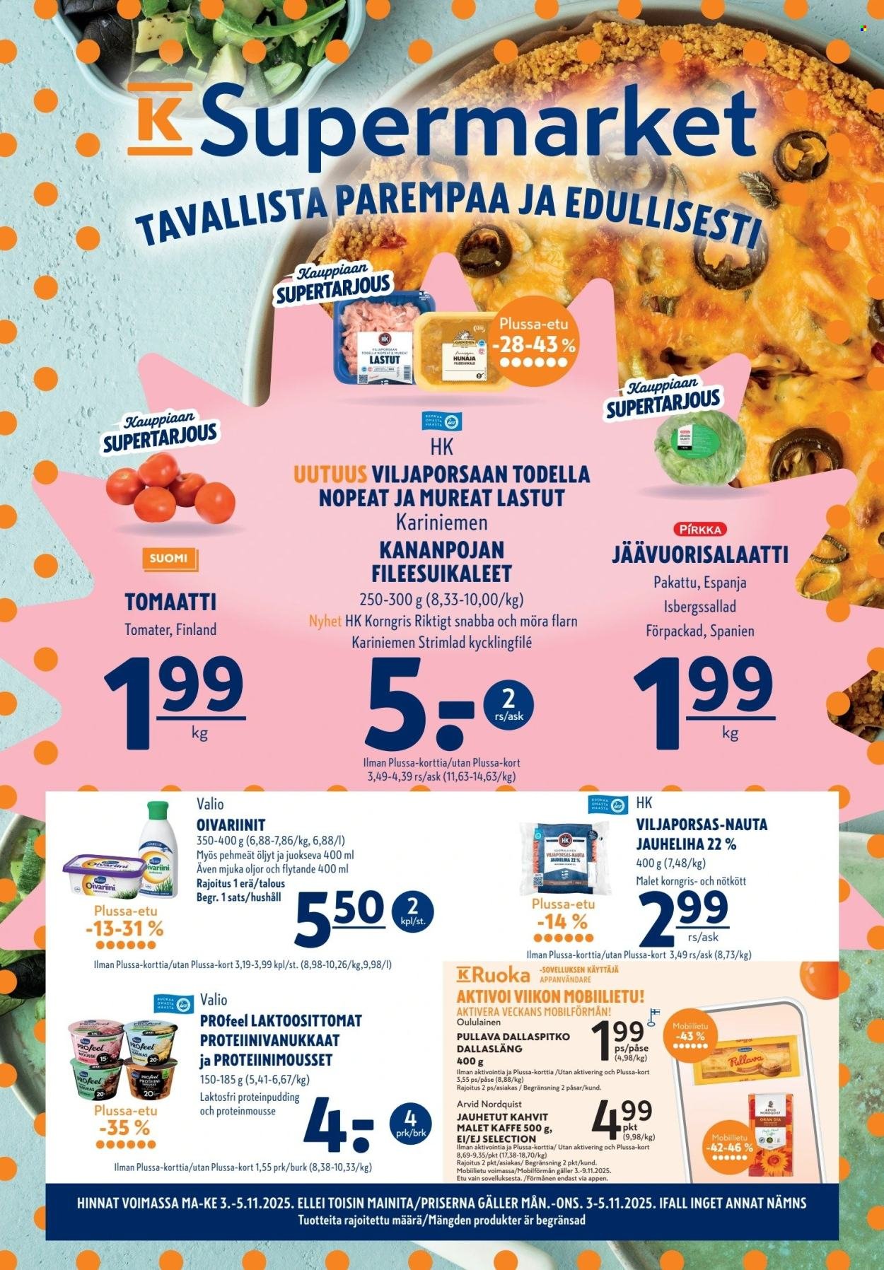 K-SUPERMARKET tarjoukset - Tavallista parempaa ja edullisesti (2025-11-03 - 2025-11-05)
