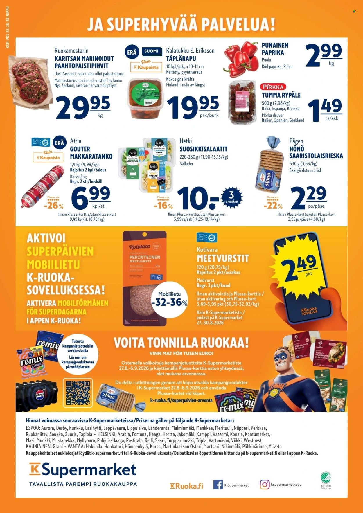 K-SUPERMARKET tarjoukset - Syötävän hyviä tarjouksia