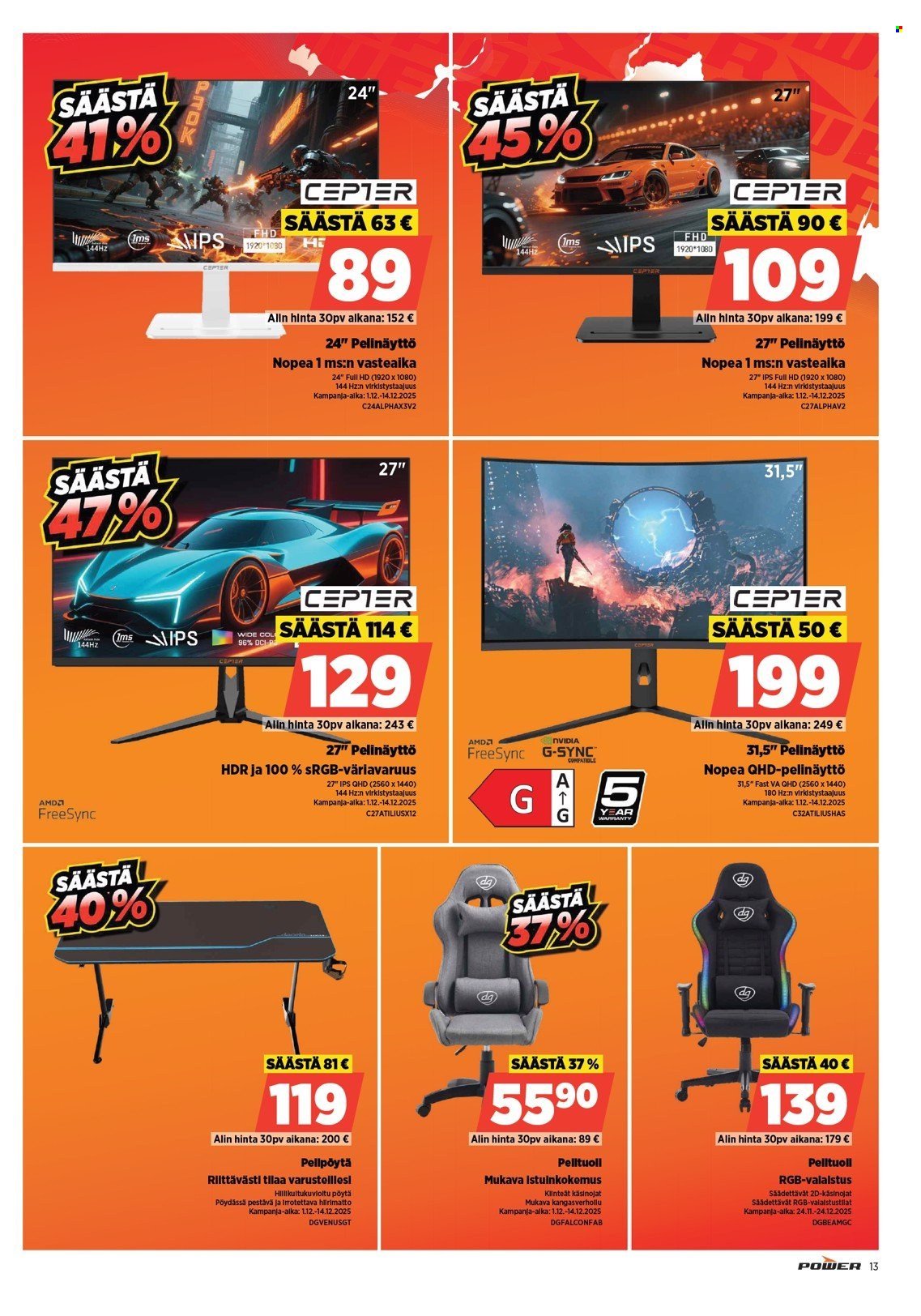 POWER tarjoukset - Joulukuu 2025