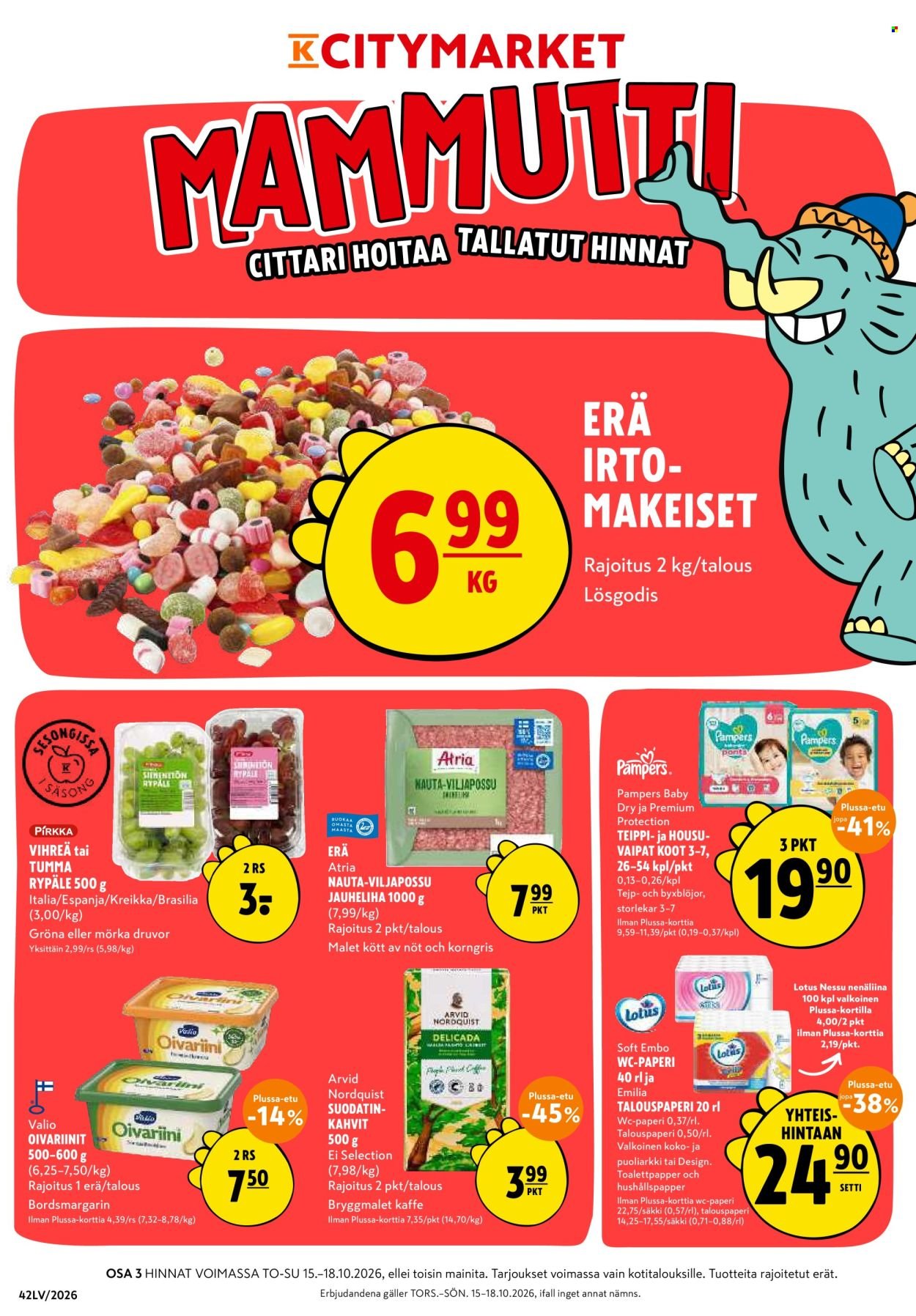 K-CITYMARKET tarjoukset - Alkaen TO 15.10.2026