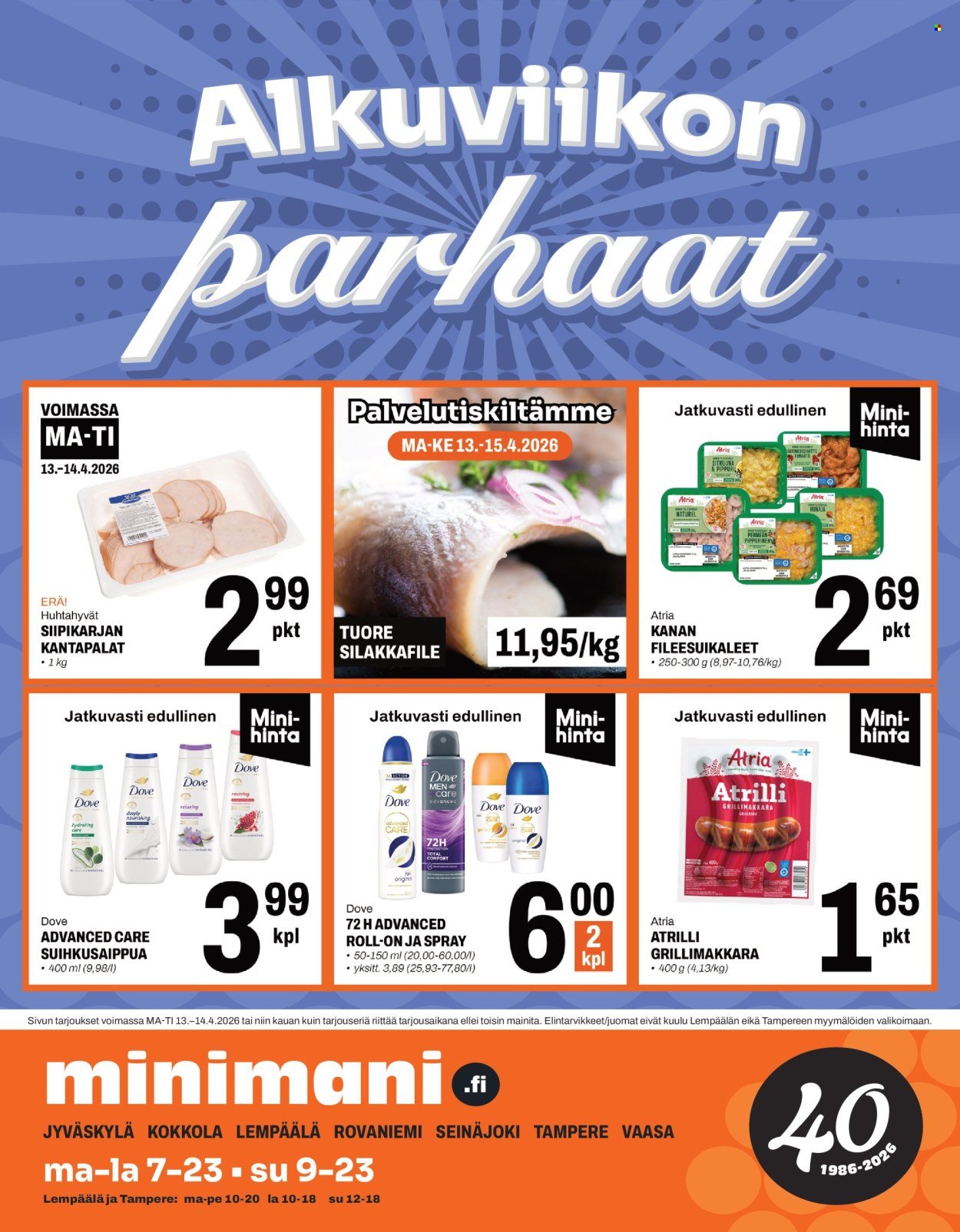 MINIMANI tarjoukset - Alkaen MA 13.4.2026