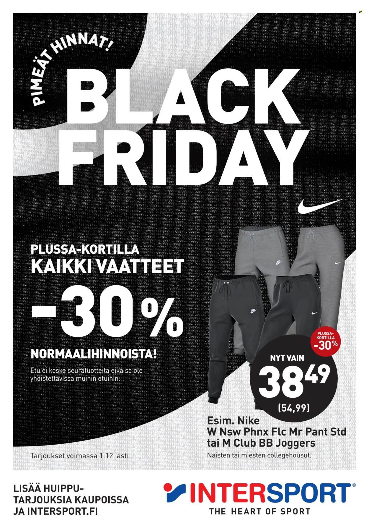INTERSPORT tarjoukset - Black Friday!