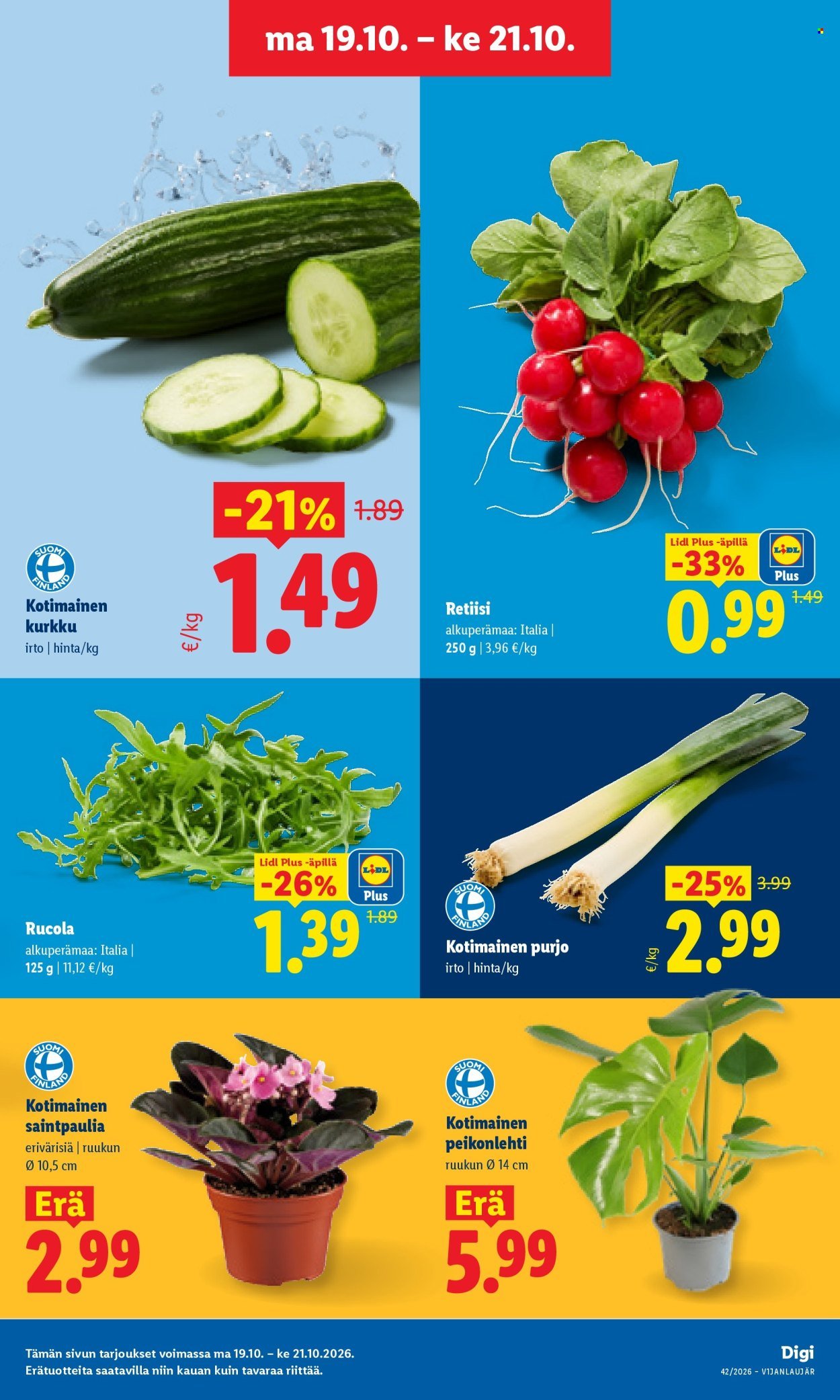LIDL tarjoukset - Alkaen MA 19.10.2026