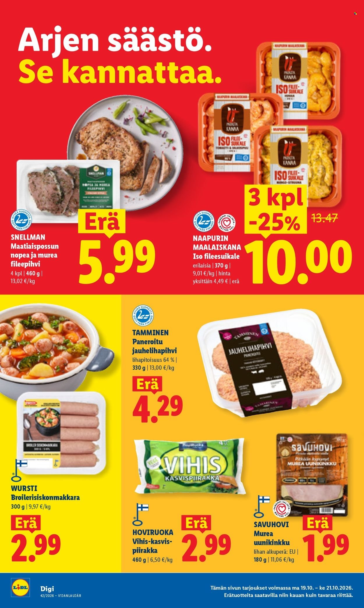 LIDL tarjoukset - Alkaen MA 19.10.2026
