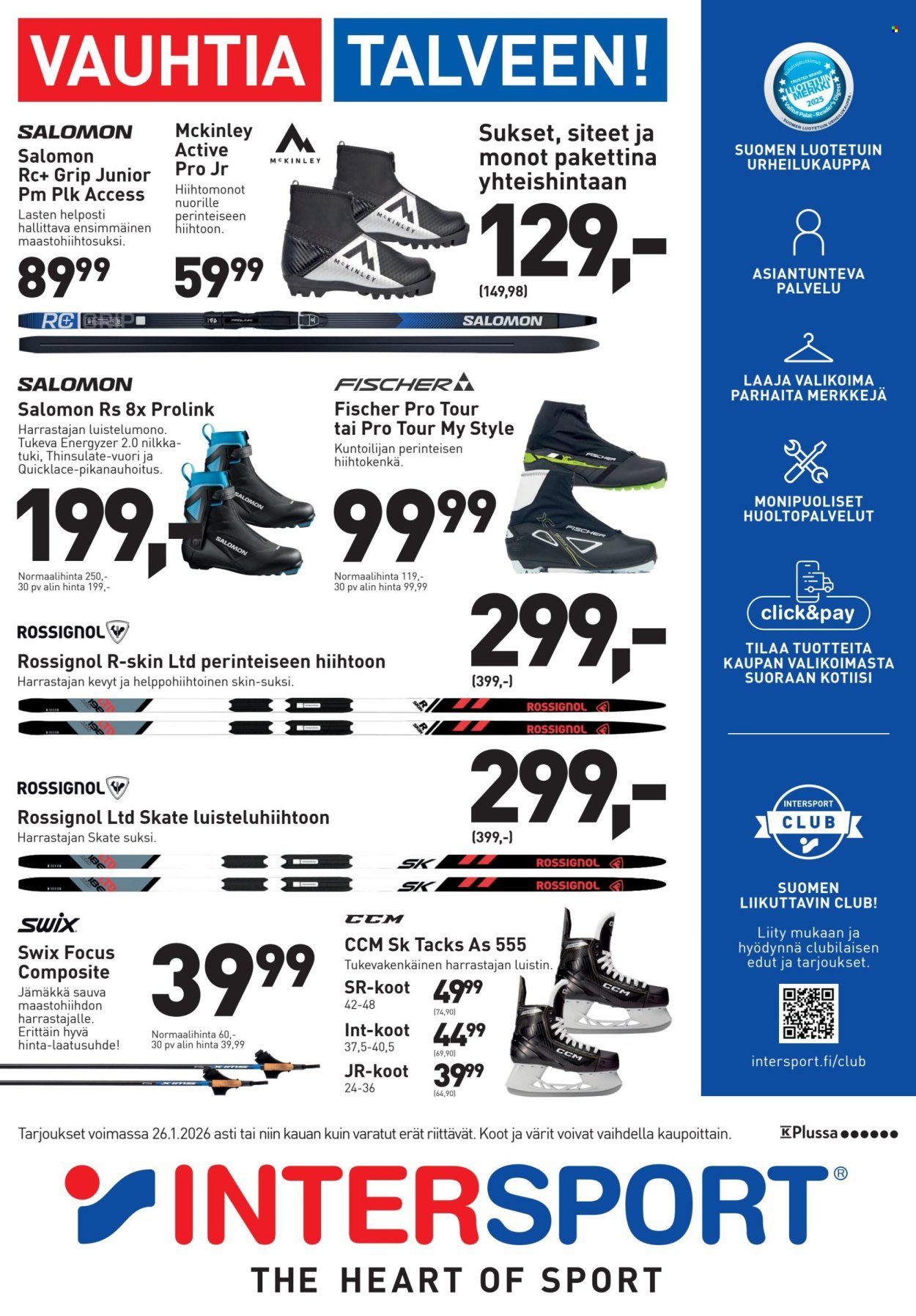 INTERSPORT tarjoukset - Vauhtia talveen Intersportissa!