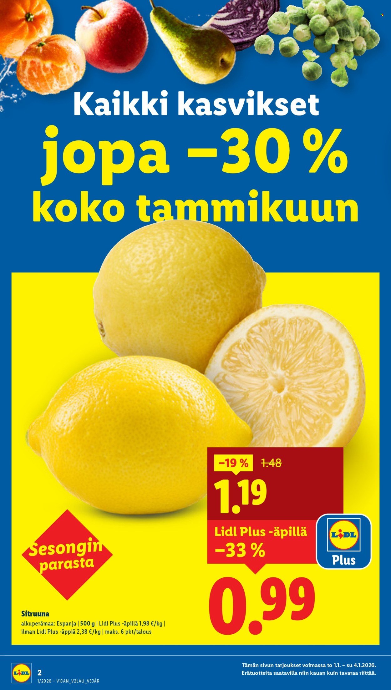 LIDL tarjoukset - Alkaen TO 1.1.2026