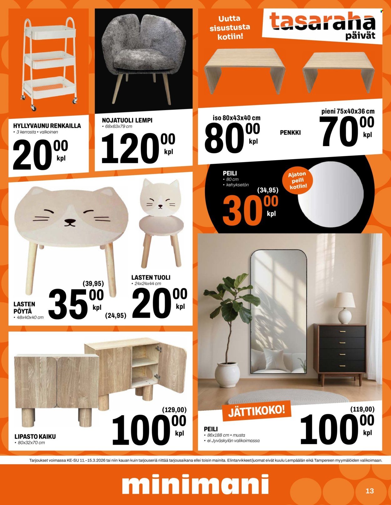 MINIMANI tarjoukset - Alkaen KE 11.3.2026