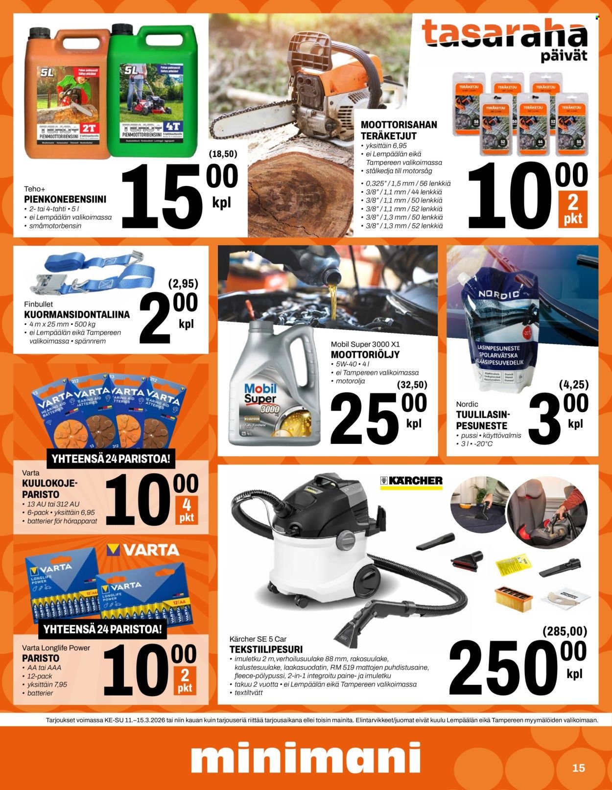 MINIMANI tarjoukset - Alkaen KE 11.3.2026