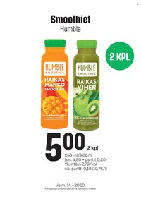S-MARKET tarjoukset - Humble smoothiet