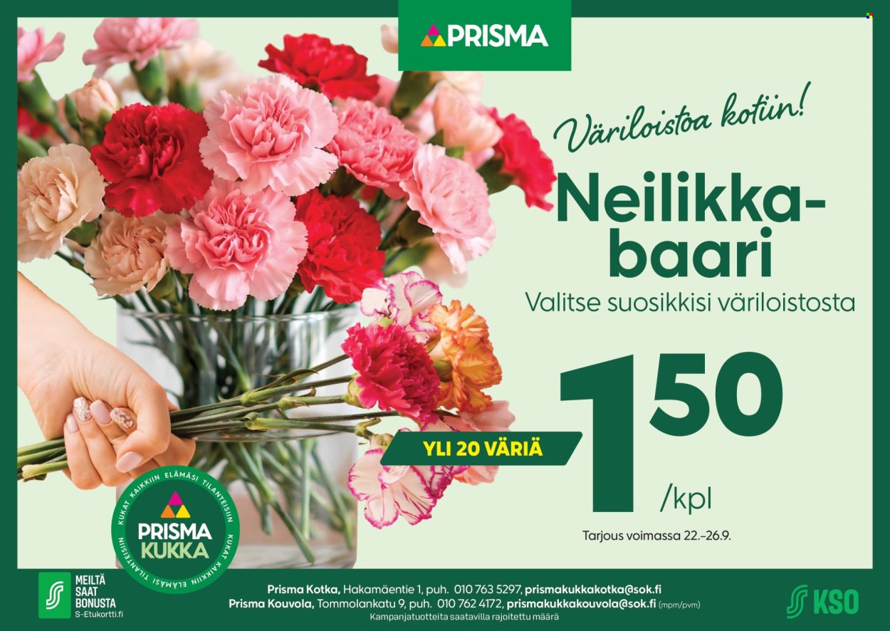 PRISMA tarjoukset - Alkaen TI 22.9.2026