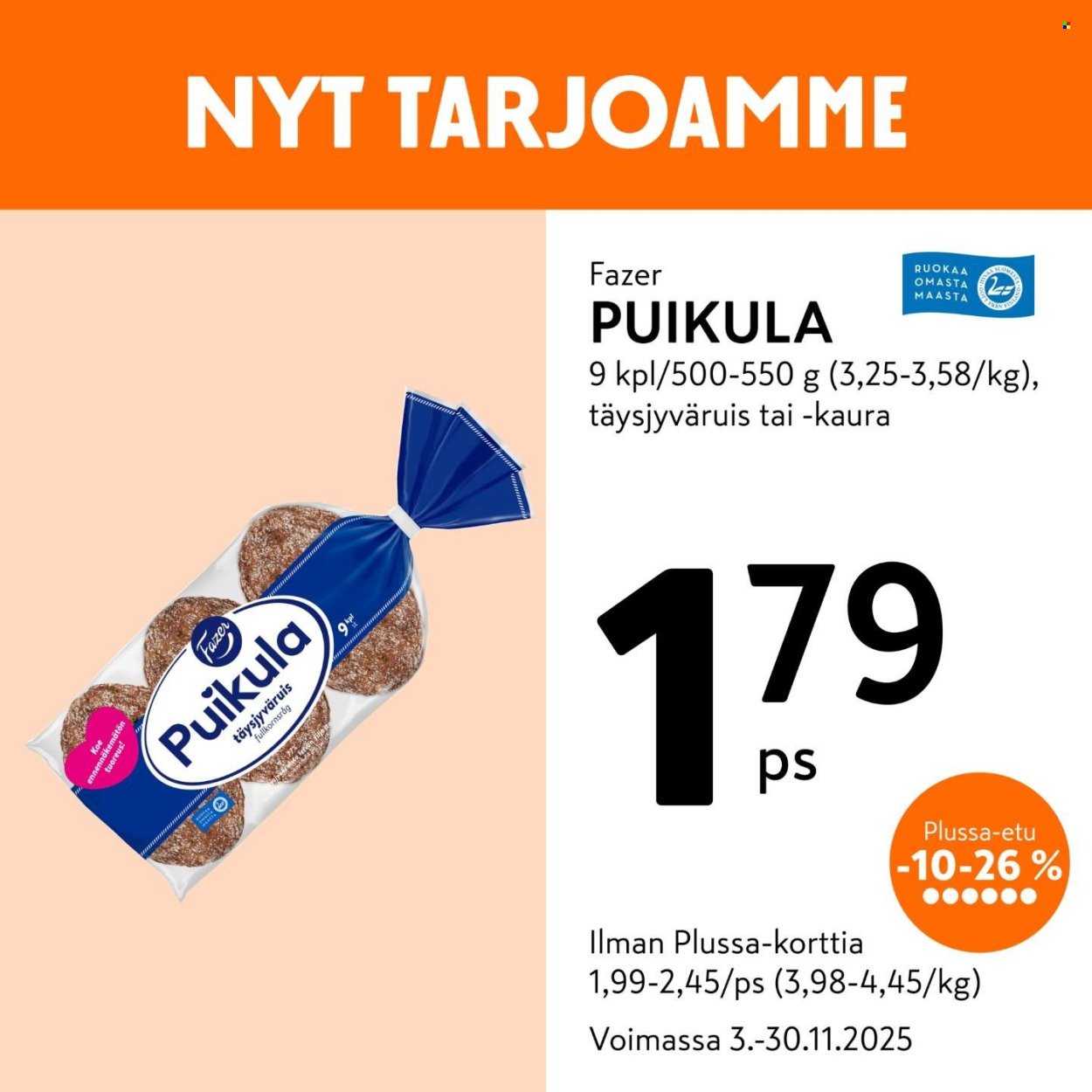 K-MARKET tarjoukset - Alkaen MA 3.11.2025 (2025-11-03 - 2025-11-30)