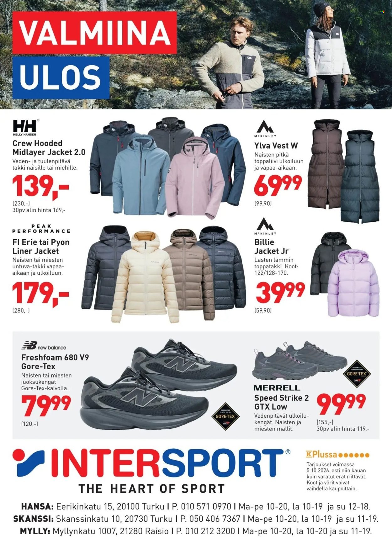 INTERSPORT tarjoukset - Valmiina ulos