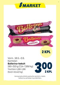 S-MARKET tarjoukset - Ballerina keksit