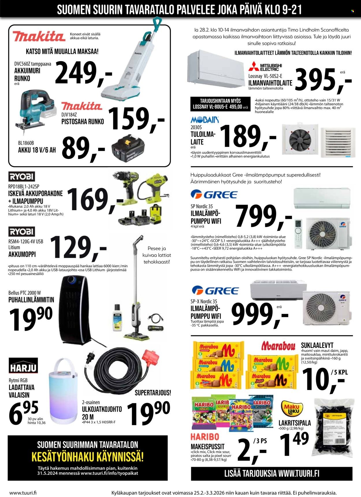 TUURI tarjoukset - Alkaen KE 25.2.2026