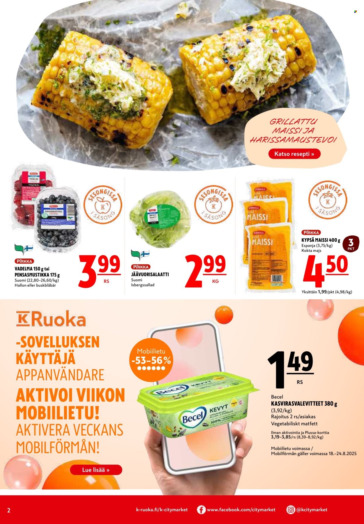 K-CITYMARKET tarjoukset - Alkaen MA 18.8.2025 (2025-08-18 - 2025-08-24)